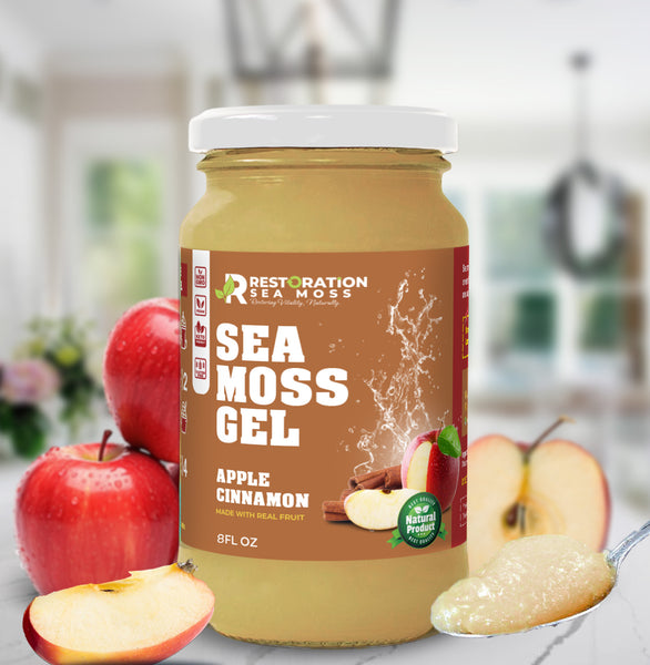 Apple Cinnamon Sea Moss Gel –Wildcrafted Jamaican Irish Moss
