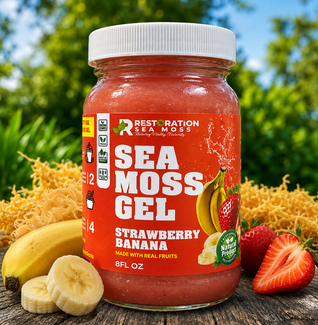 Strawberry Banana Jamaican Wildcrafted Sea Moss Gel