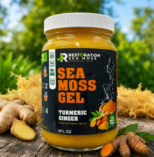 Turmeric Ginger Jamaican Wildcrafted Sea Moss Gel