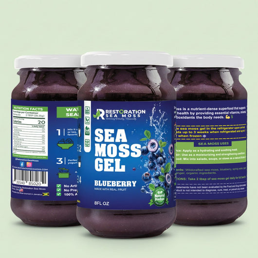 Blueberry Sea Moss Gel - Wildcrafted Irish Moss - Restoration Sea Moss