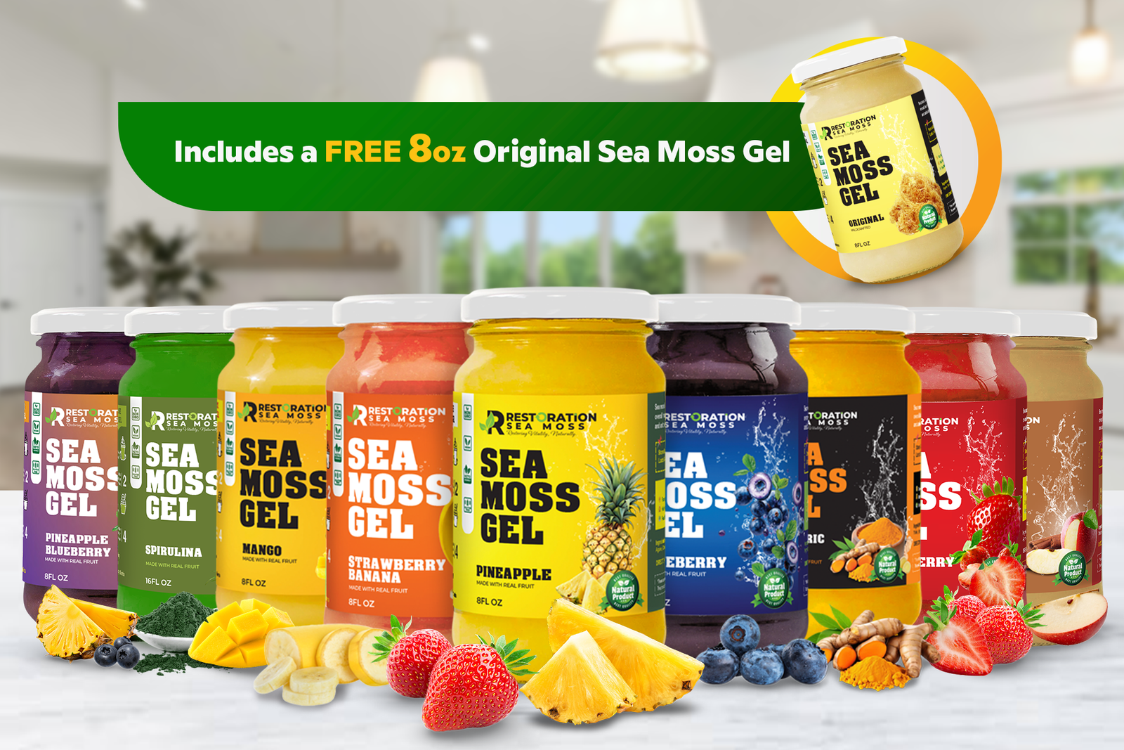 Complete Vitality Sea Moss Gel Bundle - Restoration Sea Moss