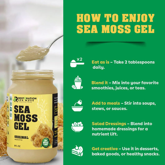 Original Sea Moss Gel - Wildcrafted sea moss - Restoration Sea Moss