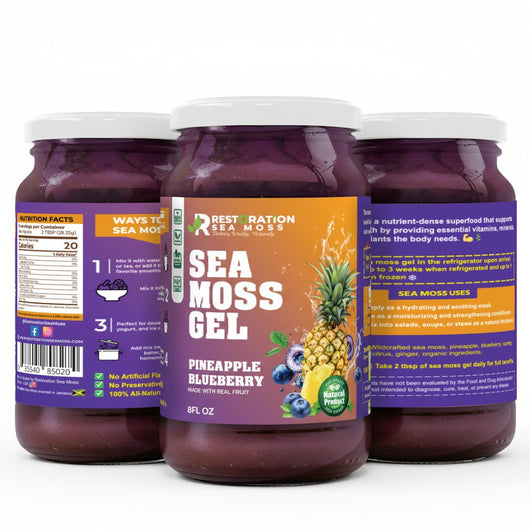Pineapple Blueberry Sea Moss Gel - Restoration Sea Moss