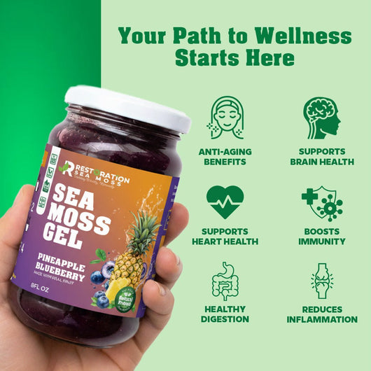 Pineapple Blueberry Sea Moss Gel - Restoration Sea Moss