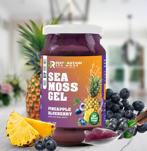Pineapple Blueberry Sea Moss Gel – Brain & Gut Support