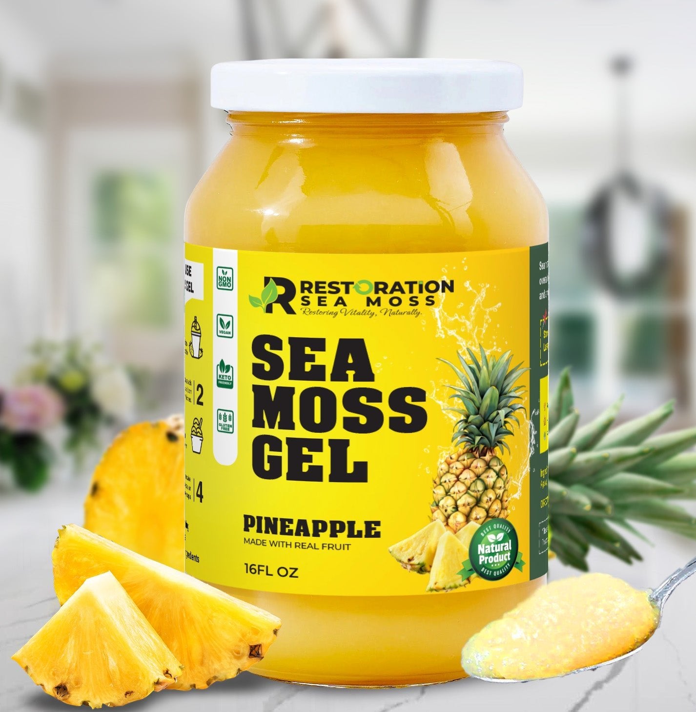 Pineapple Sea Moss Gel - Restoration Sea Moss