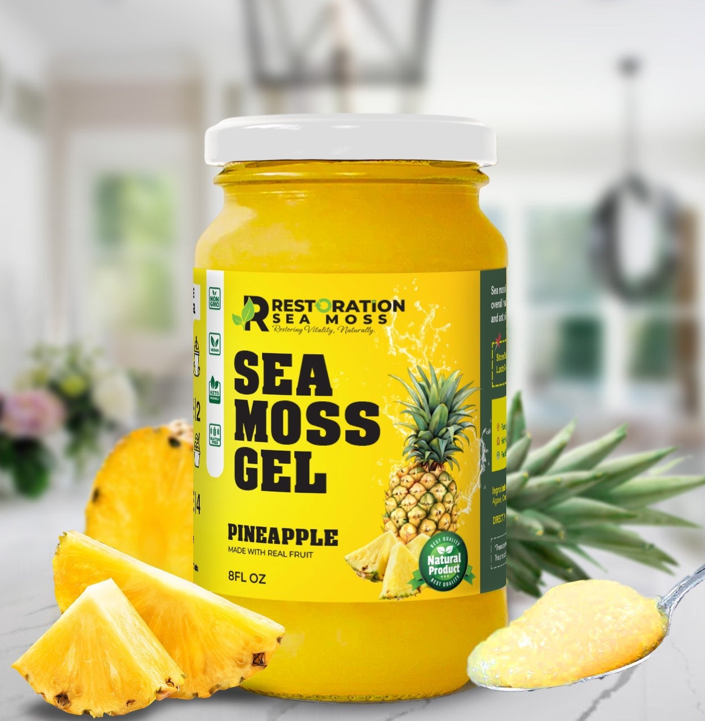 Pineapple Sea Moss Gel - Restoration Sea Moss