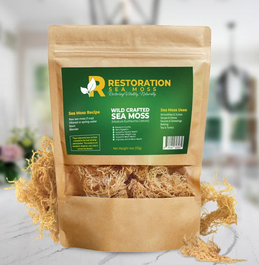 Raw Jamaican Sea Moss 4oz - Restoration Sea Moss