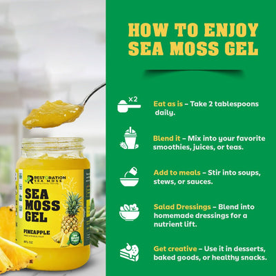 Strawberry Banana & Pineapple Sea Moss Gels Pack - Restoration Sea Moss