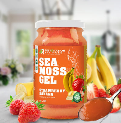 Strawberry Banana Sea Moss Gel - Restoration Sea Moss