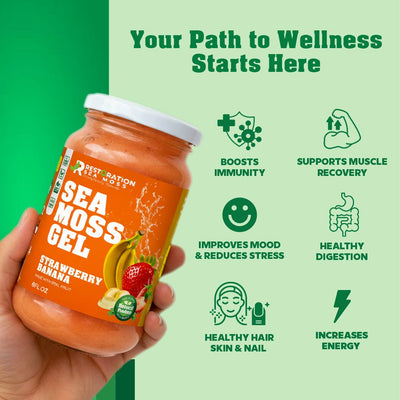 Strawberry Banana Sea Moss Gel - Restoration Sea Moss