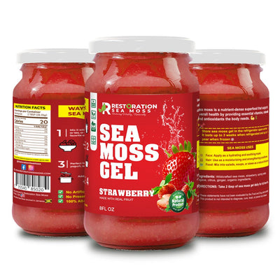 Strawberry & Blueberry Sea Moss Gels Pack - Restoration Sea Moss
