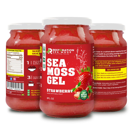 Strawberry & Blueberry Sea Moss Gels Pack - Restoration Sea Moss