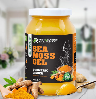 Turmeric Ginger Sea Moss Gel - Restoration Sea Moss