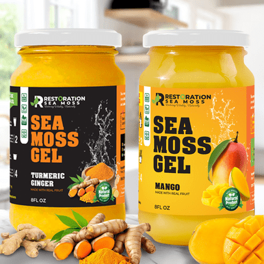 Turmeric & Mango Sea Moss Gels Pack - Restoration Sea Moss